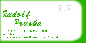 rudolf pruska business card